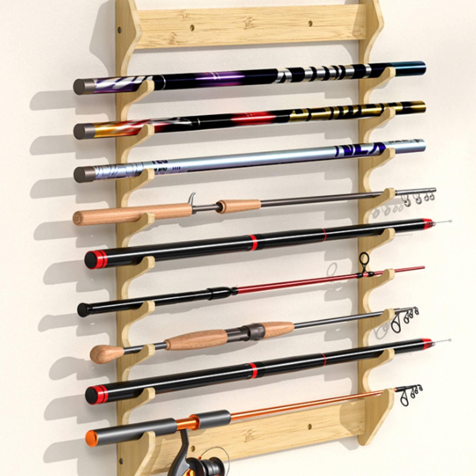 Fishing Rod Rack - Supporto da Parete in Bambù per