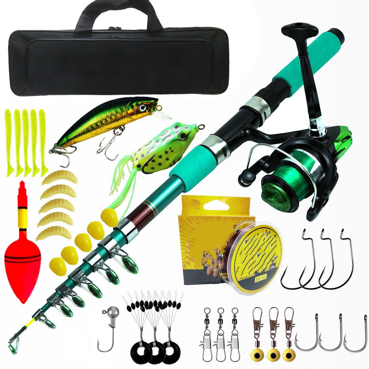 Fishing Rod Spinning - Kit Canna da Pesca Telescopica Ultraleggera